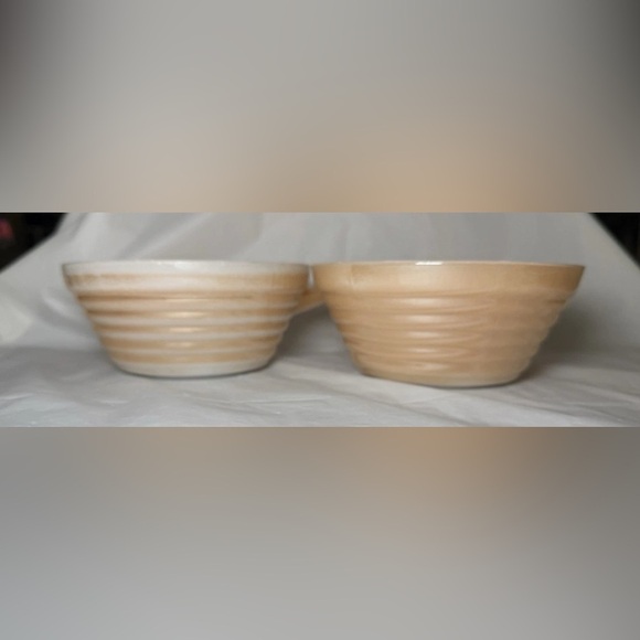 Vintage Lot Of 4 Fire King Lusterware Beehive Handled Bowls Anchor Hocking - Picture 6 of 9